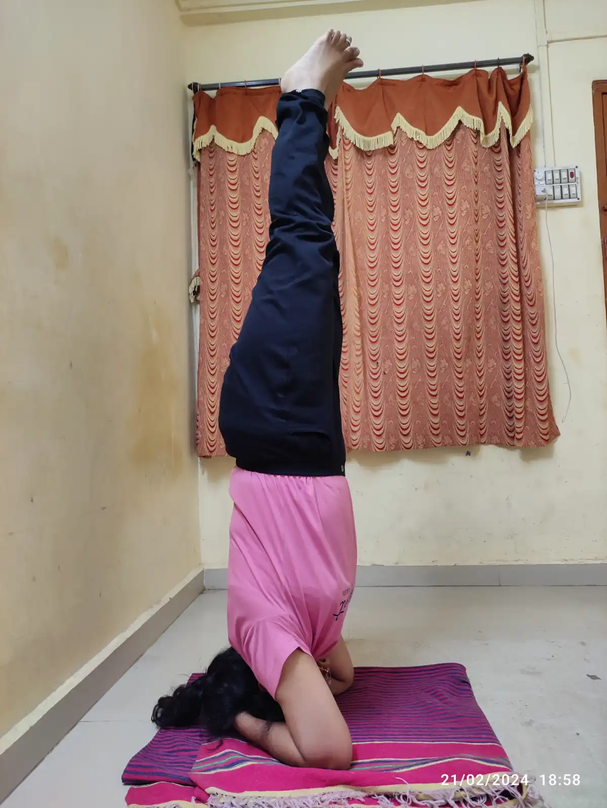 Women doing yoga asanas at Kaivalya Yoga studio Nagala Park Kolhapur